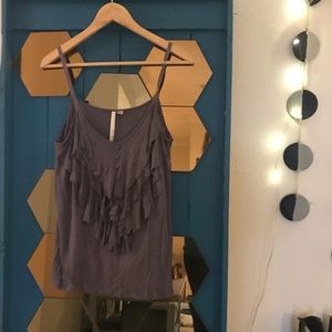 Dusty purple ruffle tank